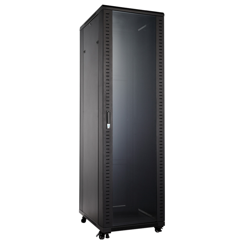 A large main feature product image of Hypertec Floor Mount 19" Enclosed 42RU (600W X 1000D X 2055H) Server Cabinet