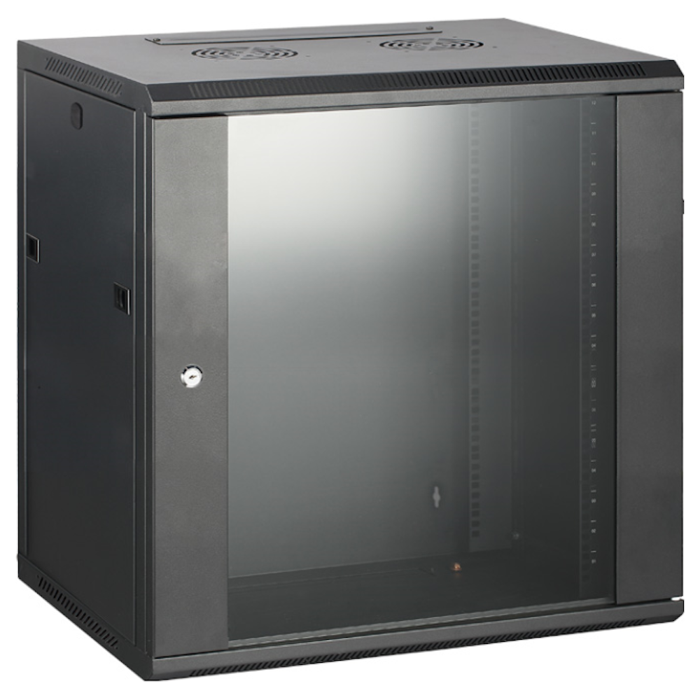 A large main feature product image of Hypertec Swing Frame Enclosed 12RU (600W X 600D X 635H) Server Cabinet