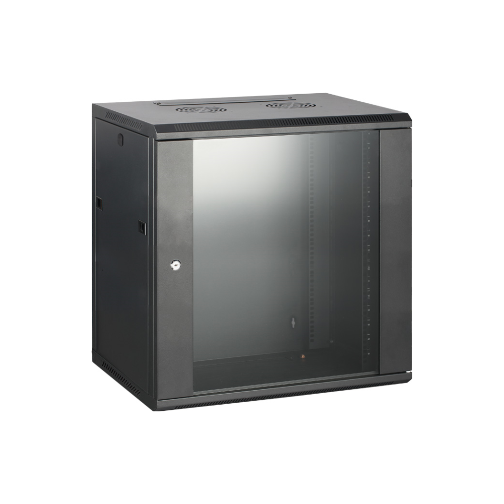 A large main feature product image of Hypertec Swing Frame Enclosed 12RU (600W X 600D X 635H) Server Cabinet