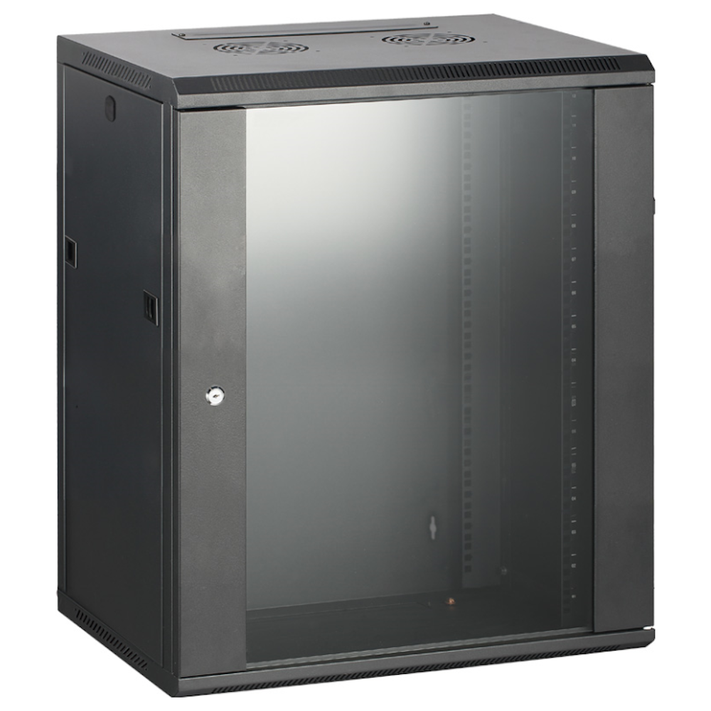 A large main feature product image of Hypertec Swing Frame Enclosed 18RU (600W X 600D X 900H) Server Cabinet