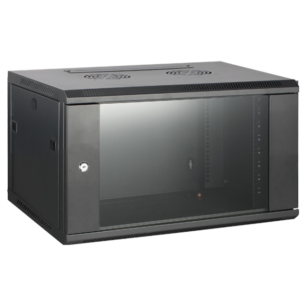 A large main feature product image of Hypertec Wall Mount Enclosed 6RU (600W X 450D X 370H) Server Cabinet