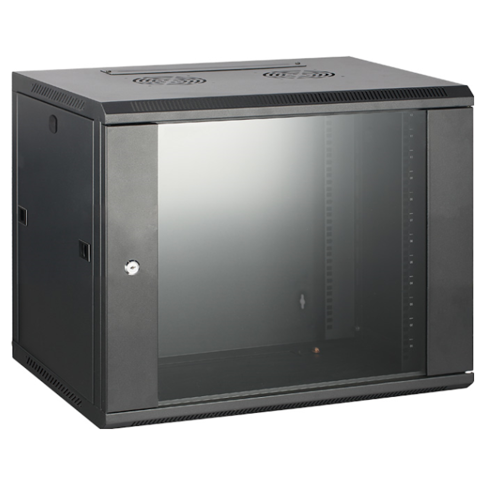 A large main feature product image of Hypertec Wall Mount Enclosed 9RU (600W X 600D X 500H) Server Cabinet