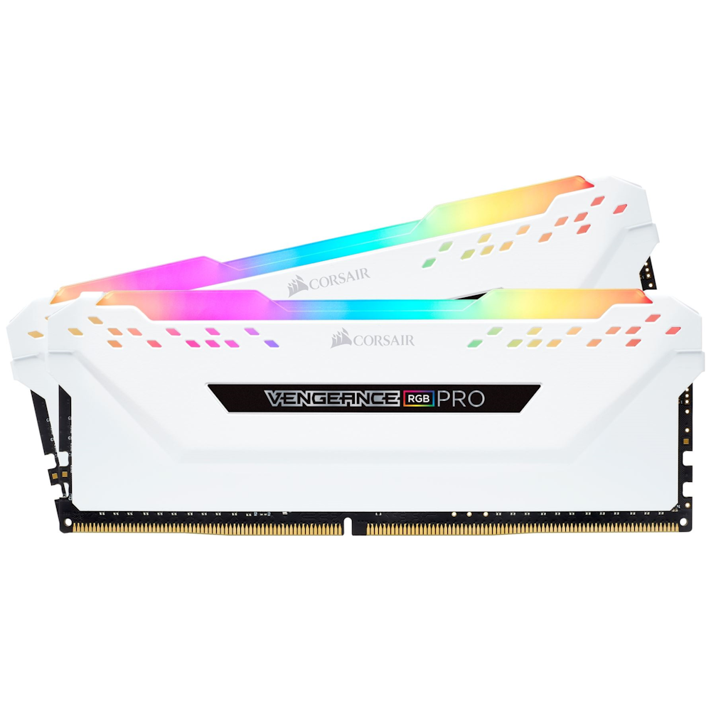 A large main feature product image of Corsair 16GB Kit (2x8GB) DDR4 Vengeance RGB Pro C15 3000MHz - White
