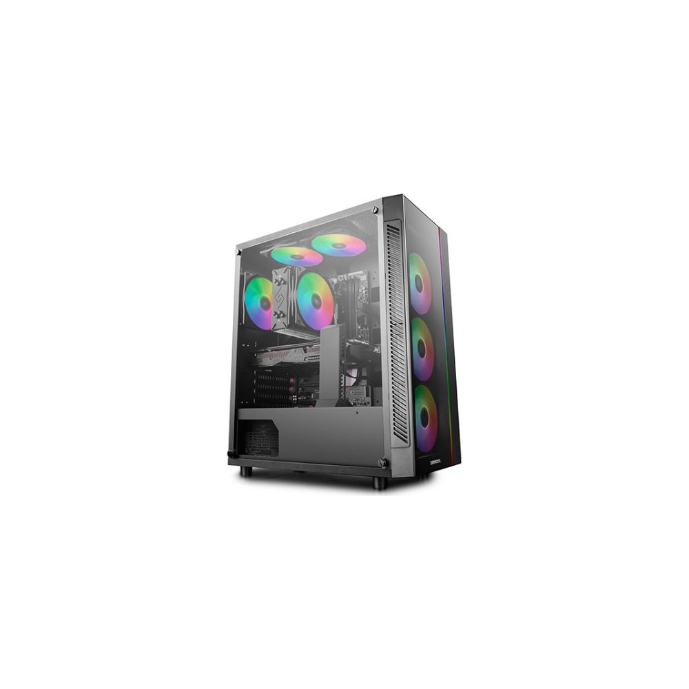 A large main feature product image of Deepcool Matrexx 55 Addressable RGB 3F Mid Tower Case w/ Tempered Glass Side Panel