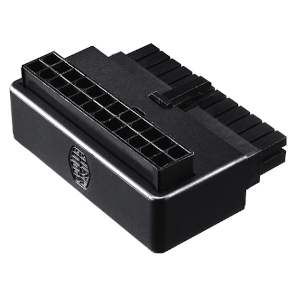A large main feature product image of Cooler Master 24-Pin ATX 90 Degree Adapter