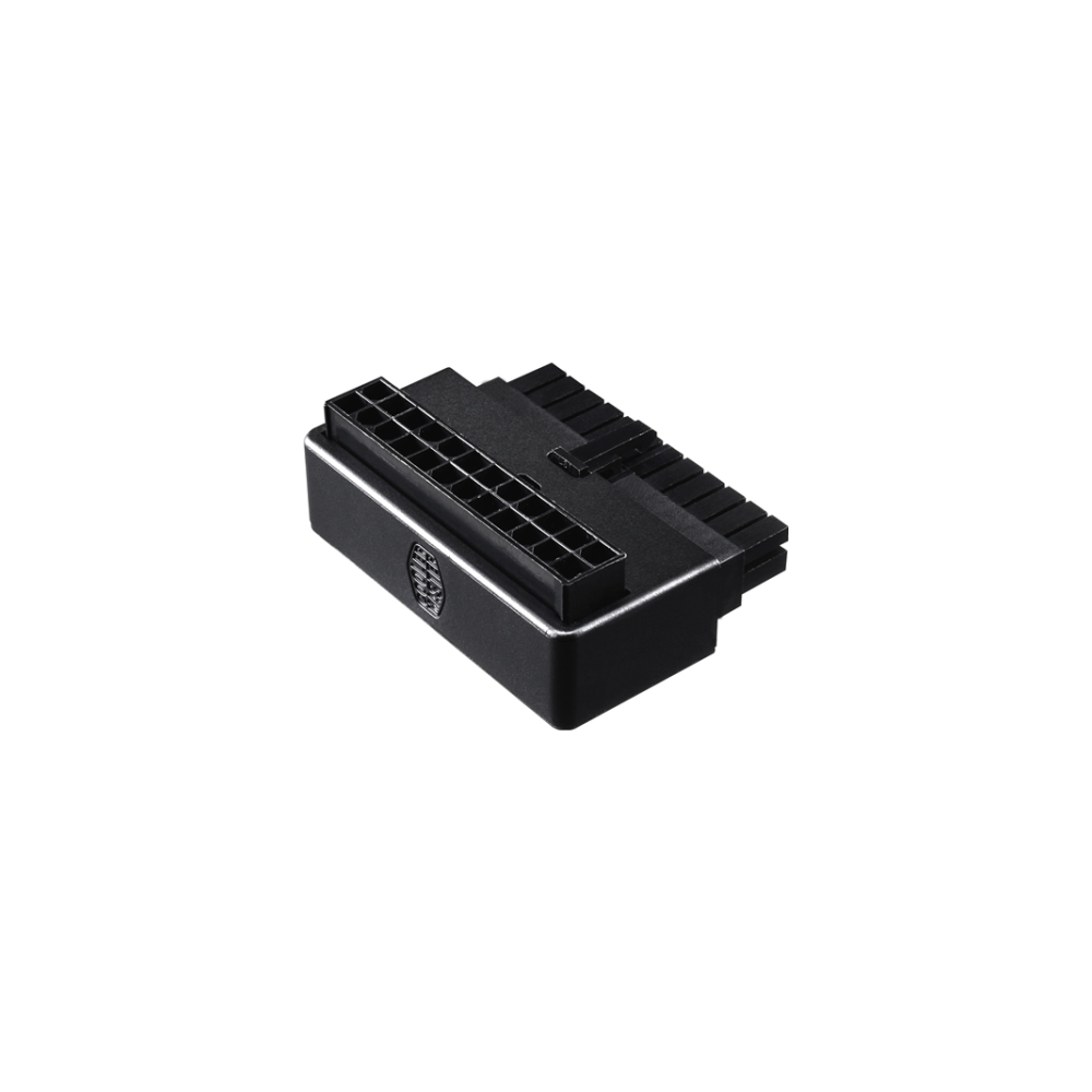 A large main feature product image of Cooler Master 24-Pin ATX 90 Degree Adapter