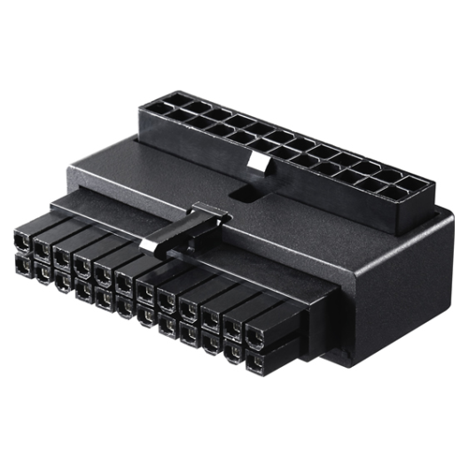 A large main feature product image of Cooler Master 24-Pin ATX 90 Degree Adapter