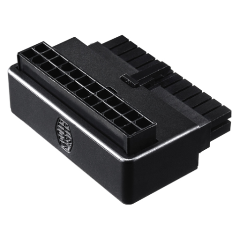 A large main feature product image of Cooler Master 24-Pin ATX 90 Degree Adapter w/Capacitors