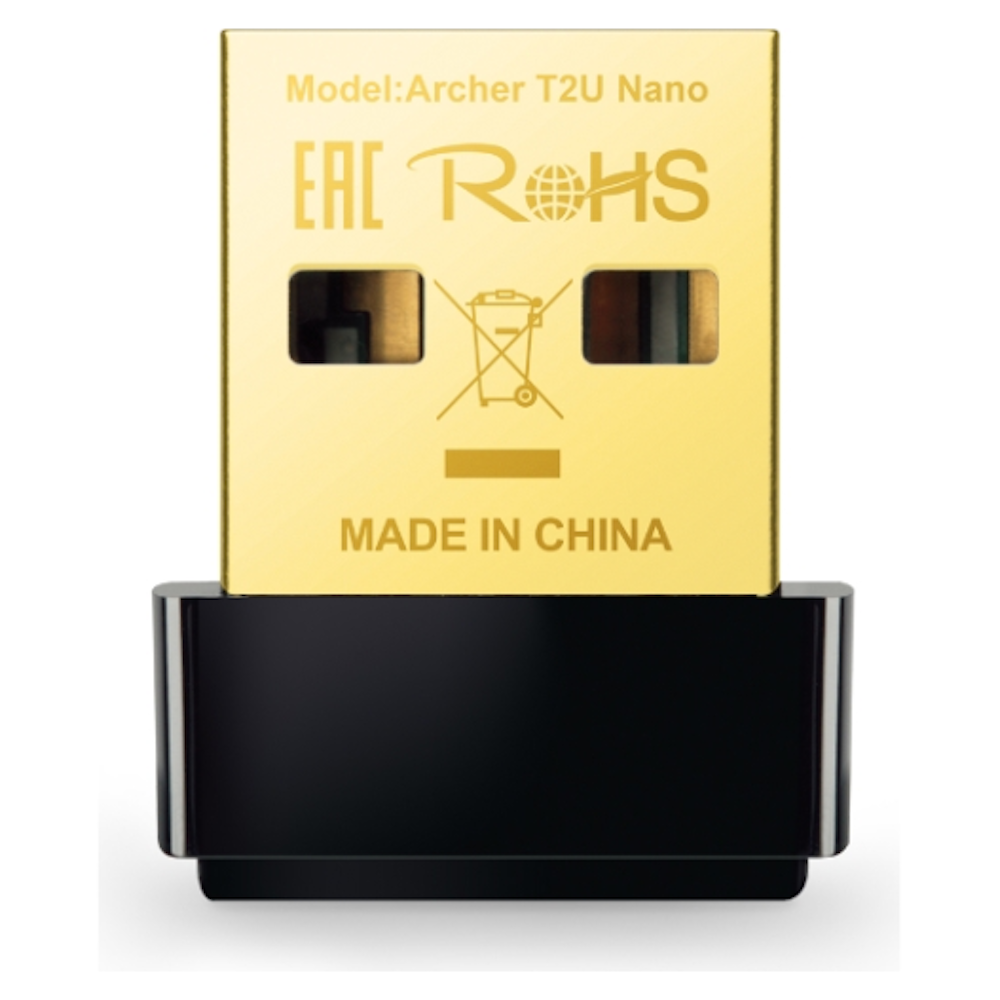 A large main feature product image of TP-Link Archer T2U Nano - AC600 Wi-Fi 5 USB Adapter