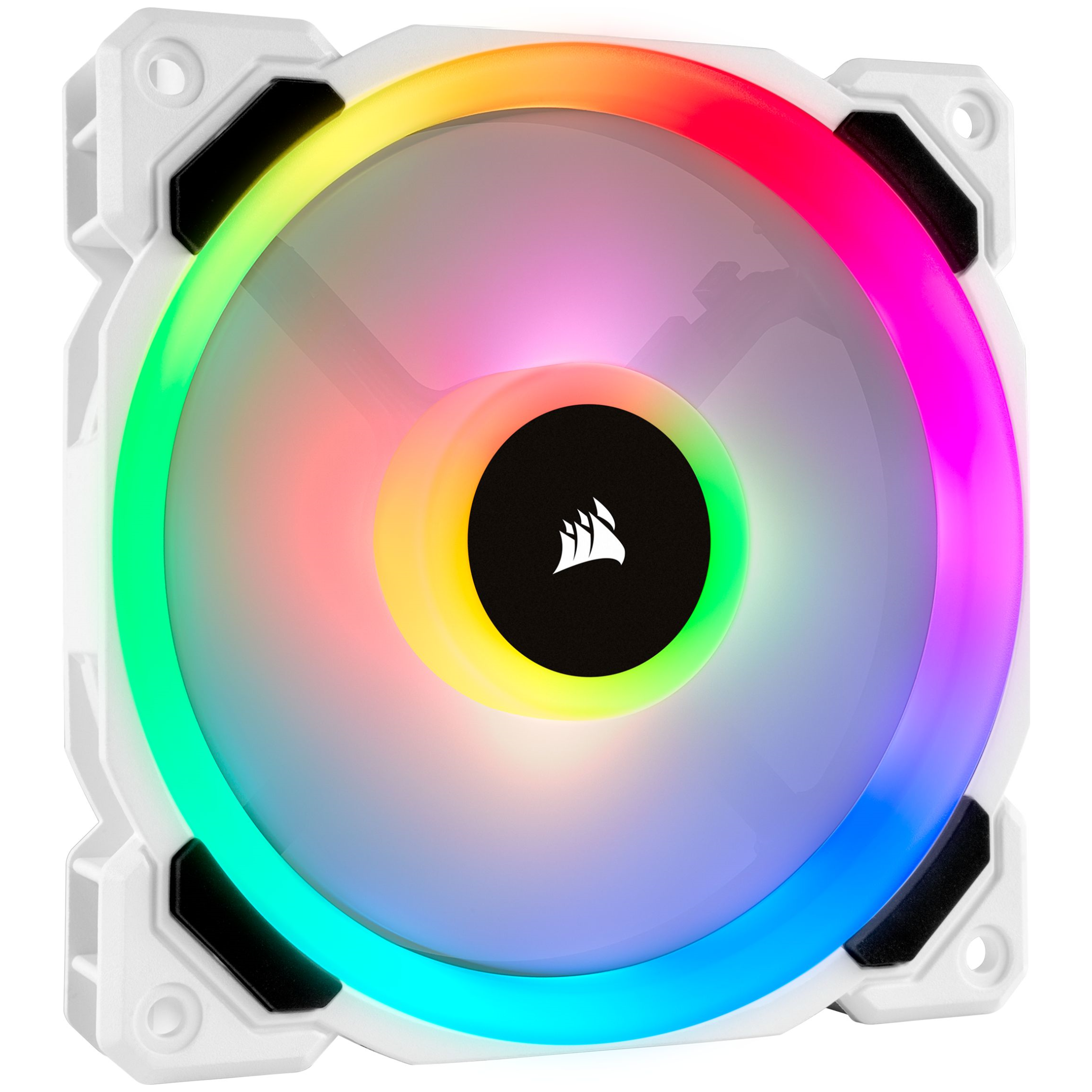 Corsair LL120 RGB White RGB PWM Fan Triple Pack w/Lighting Node