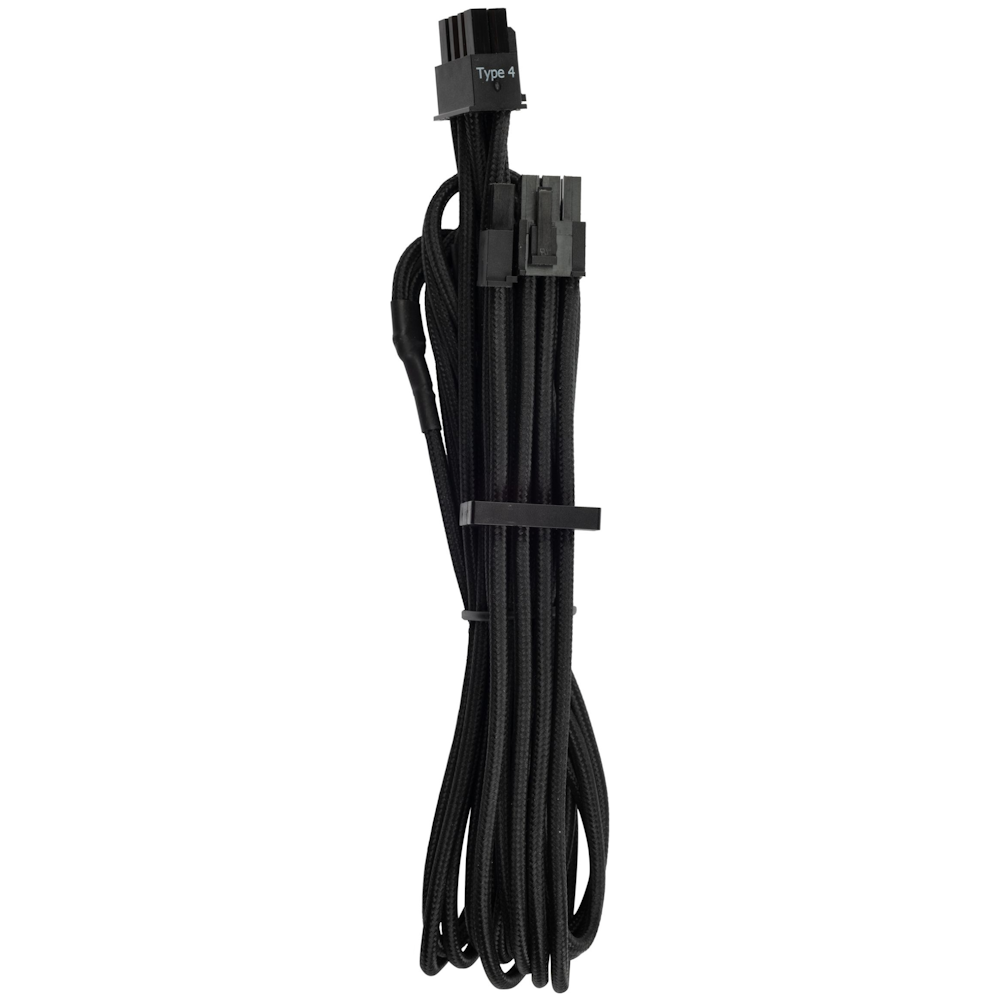 A large main feature product image of Corsair Premium Individually Sleeved PSU Cables Pro Kit Type 4 Gen 4 (Black)