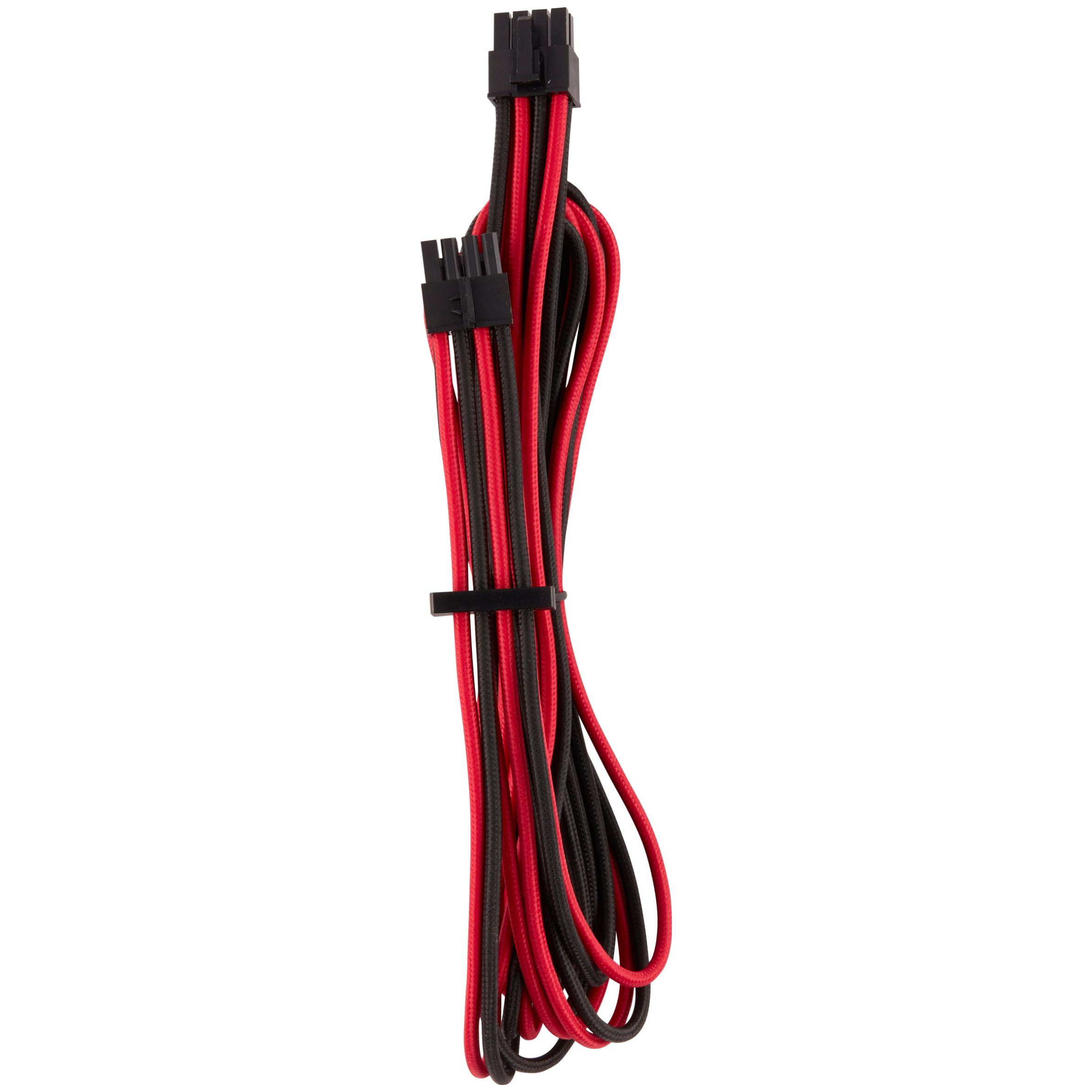 A large main feature product image of Corsair Premium Individually Sleeved PSU Cables Pro Kit Type 4 Gen 4 (Black/Red)
