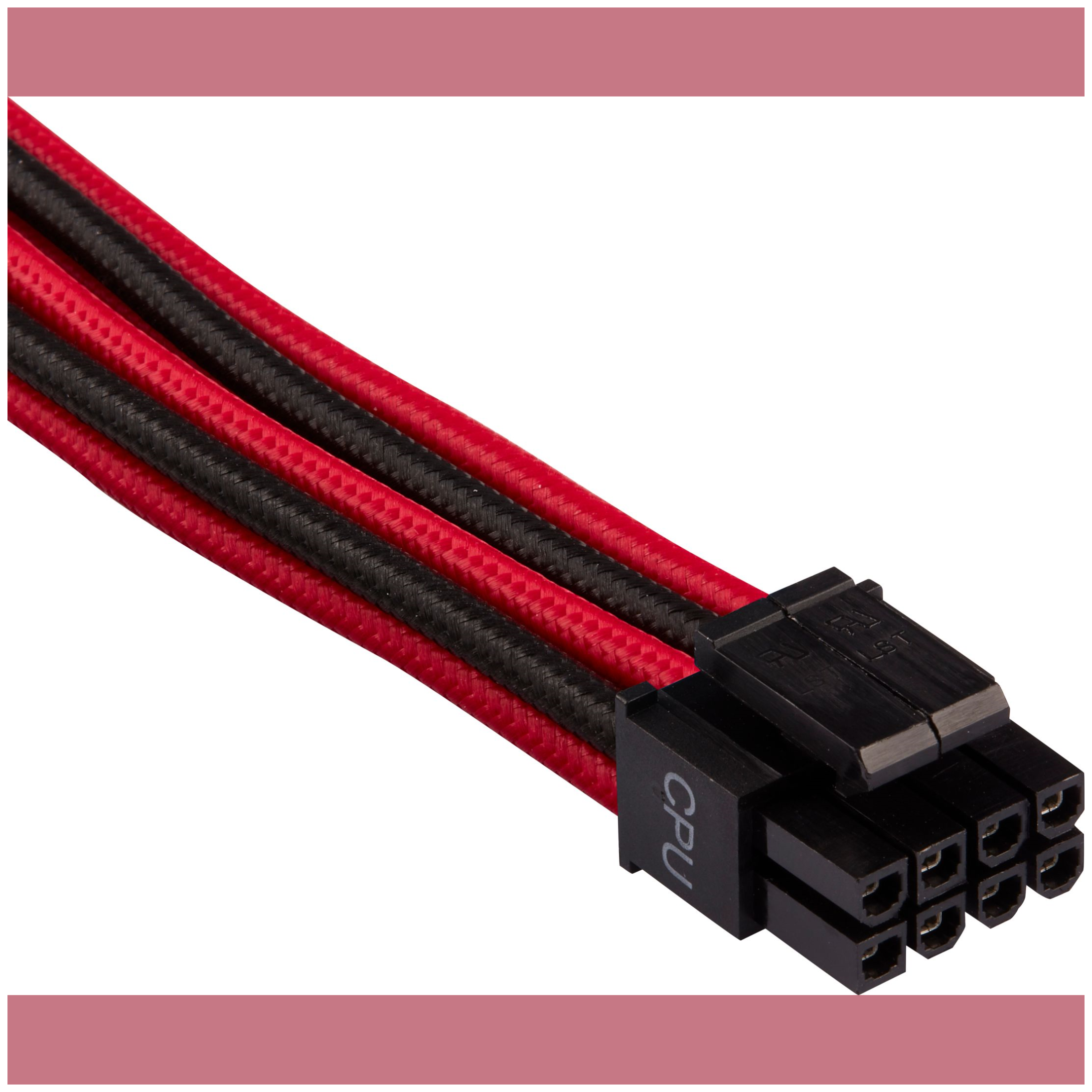 A large main feature product image of Corsair Premium Individually Sleeved PSU Cables Pro Kit Type 4 Gen 4 (Black/Red)
