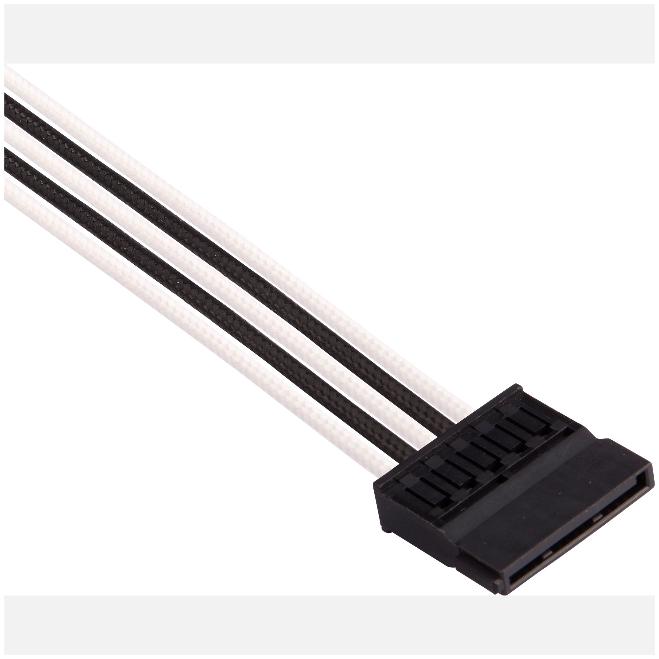 A large main feature product image of Corsair Premium Individually Sleeved PSU Cables Pro Kit Type 4 Gen 4 (Black/White)