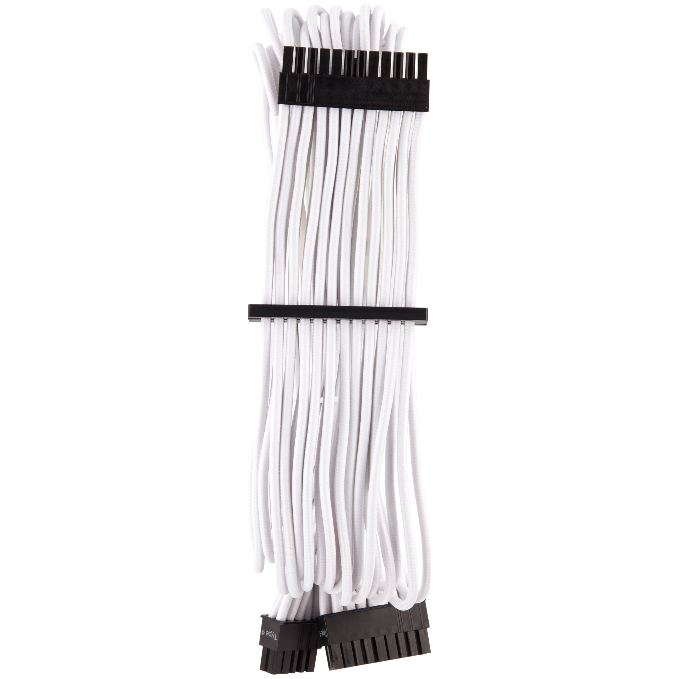 A large main feature product image of Corsair Premium Individually Sleeved PSU Cables Pro Kit Type 4 Gen 4 (White)