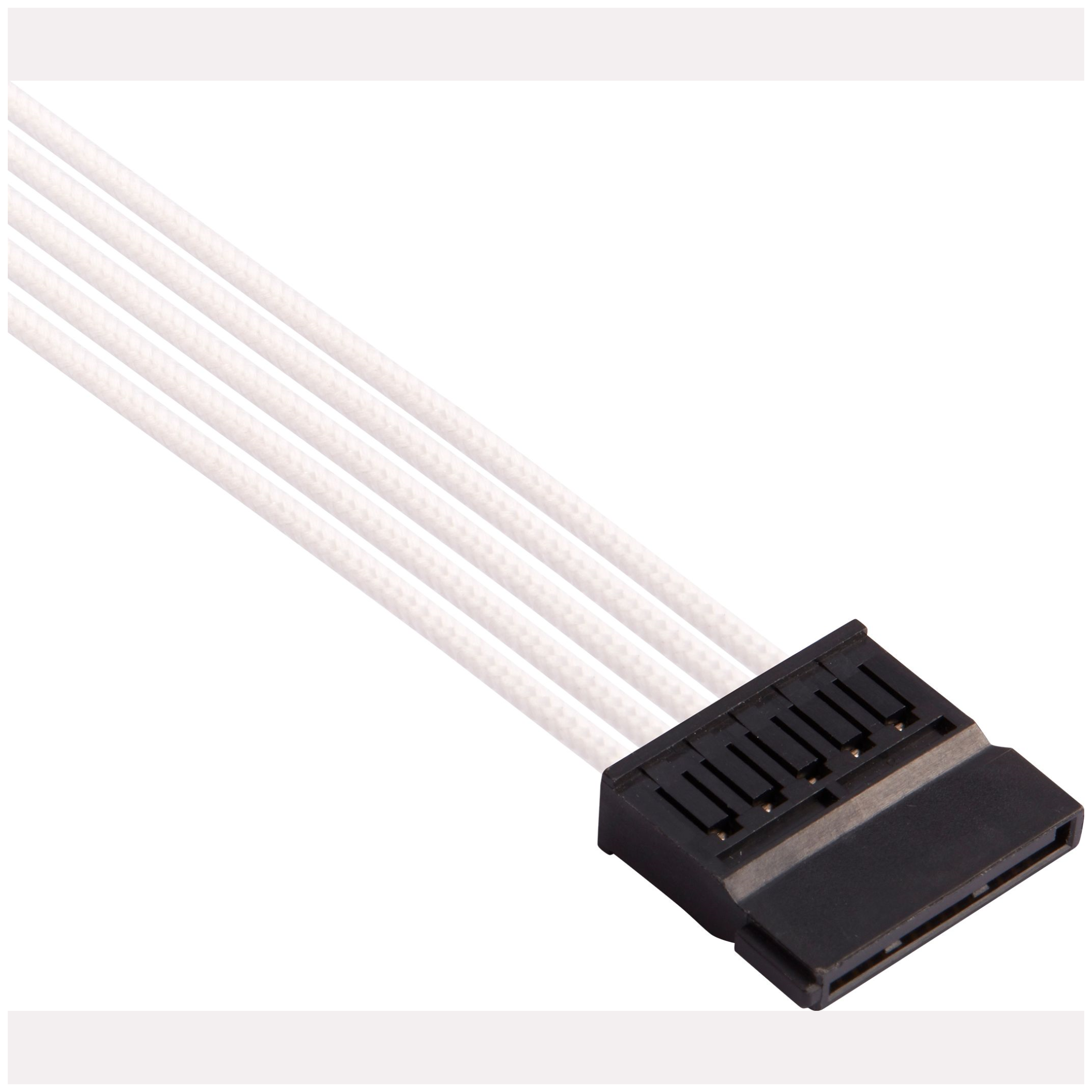 A large main feature product image of Corsair Premium Individually Sleeved PSU Cables Pro Kit Type 4 Gen 4 (White)