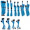 A small tile product image of Corsair Premium Individually Sleeved Pro Cables Kit Type 4 Gen 4 - Blue