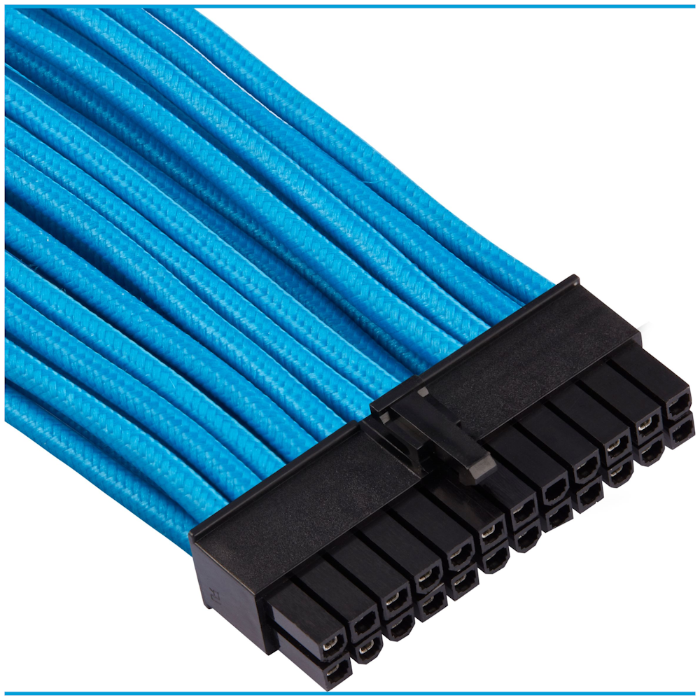 A large main feature product image of Corsair Premium Individually Sleeved PSU Cables Pro Kit Type 4 Gen 4 (Blue)