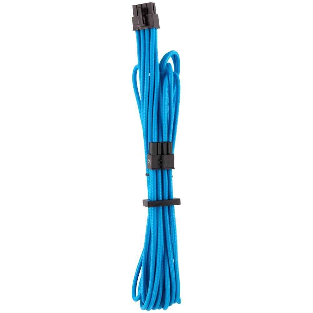 A large main feature product image of Corsair Premium Individually Sleeved PSU Cables Pro Kit Type 4 Gen 4 (Blue)