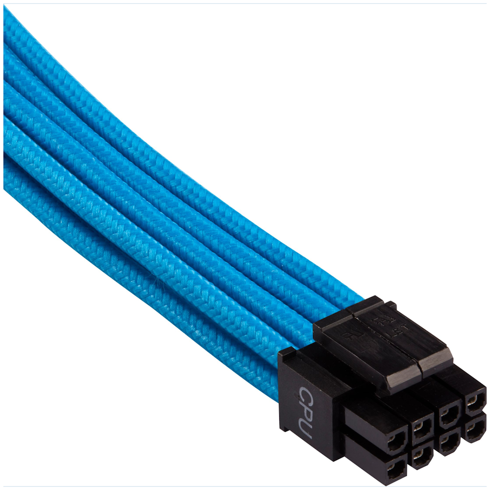 A large main feature product image of Corsair Premium Individually Sleeved PSU Cables Pro Kit Type 4 Gen 4 (Blue)