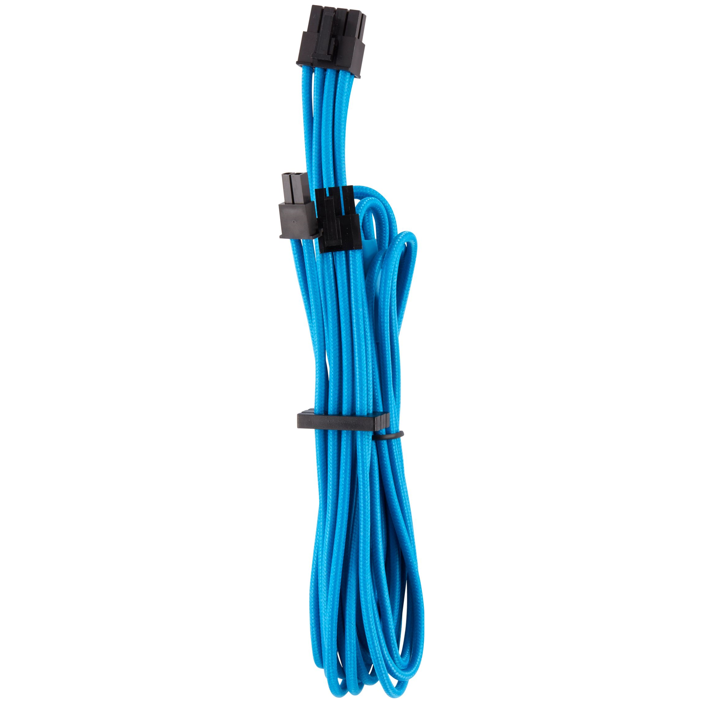A large main feature product image of Corsair Premium Individually Sleeved PSU Cables Pro Kit Type 4 Gen 4 (Blue)