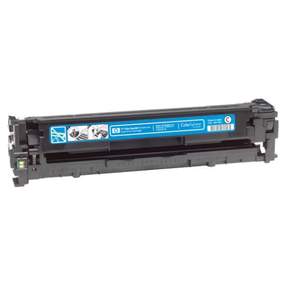 A large main feature product image of HP 125A CB541A Cyan Toner