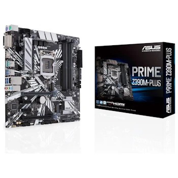 Product image of ASUS PRIME Z390M-PLUS LGA1151-CL mATX Desktop Motherboard - Click for product page of ASUS PRIME Z390M-PLUS LGA1151-CL mATX Desktop Motherboard