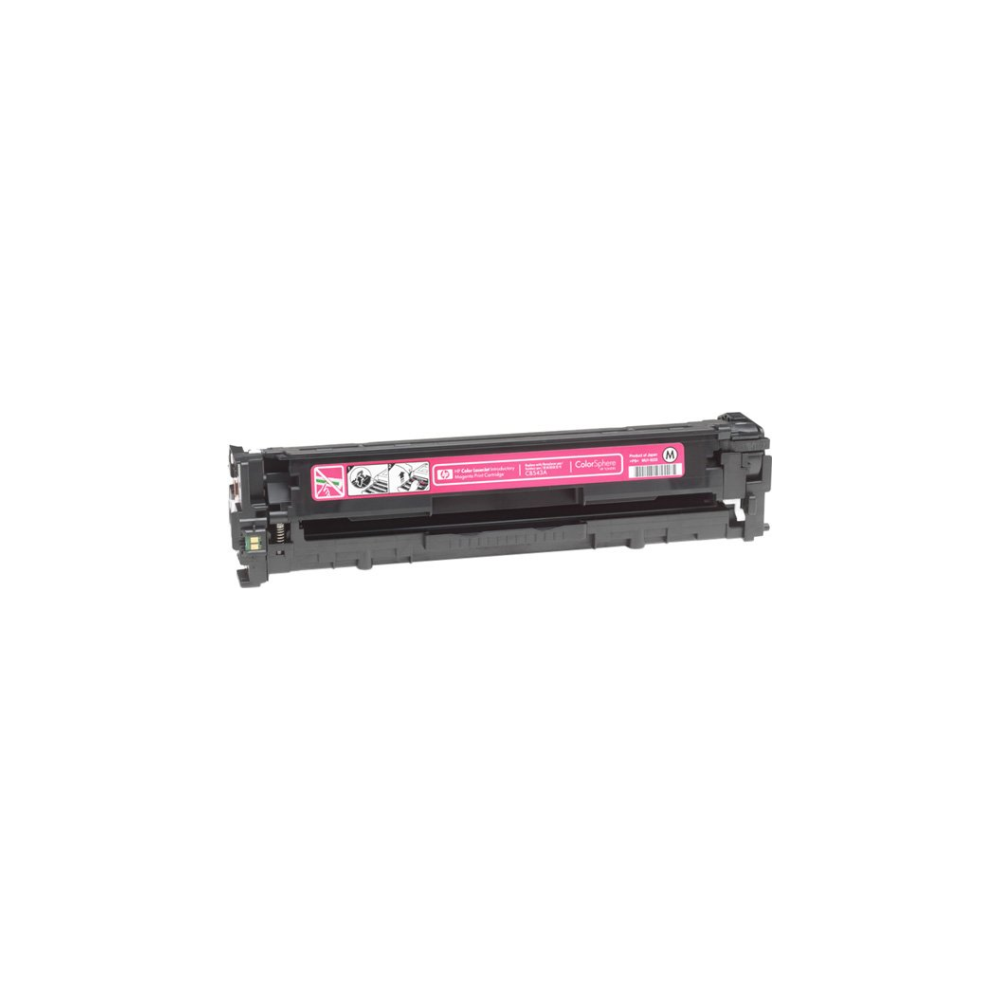 A large main feature product image of HP 125A CB543A Magenta Toner