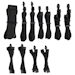 A product image of Corsair Premium Individually Sleeved PSU Cables Pro Kit Type 4 Gen 4 (Black)
