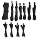 A small tile product image of Corsair Premium Individually Sleeved PSU Cables Pro Kit Type 4 Gen 4 (Black)