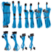 A product image of Corsair Premium Individually Sleeved Pro Cables Kit Type 4 Gen 4 - Blue