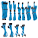 A product image of Corsair Premium Individually Sleeved PSU Cables Pro Kit Type 4 Gen 4 (Blue)
