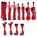 A product image of Corsair Premium Individually Sleeved Pro Cables Kit Type 4 Gen 4 - Red