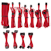 A product image of Corsair Premium Individually Sleeved PSU Cables Pro Kit Type 4 Gen 4 (Red)