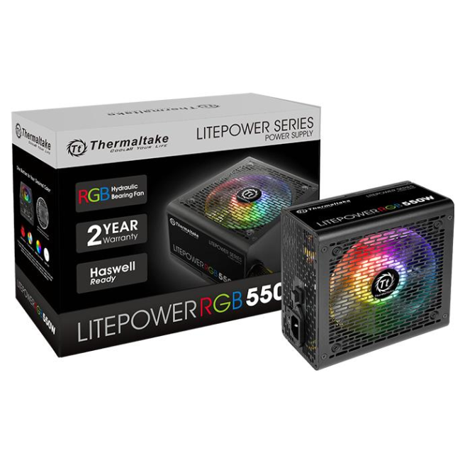 Thermaltake Litepower RGB 550W White ATX PSU | PLE Computers
