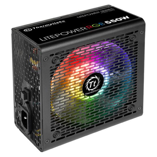 A large main feature product image of Thermaltake Litepower RGB - 550W 80PLUS ATX PSU