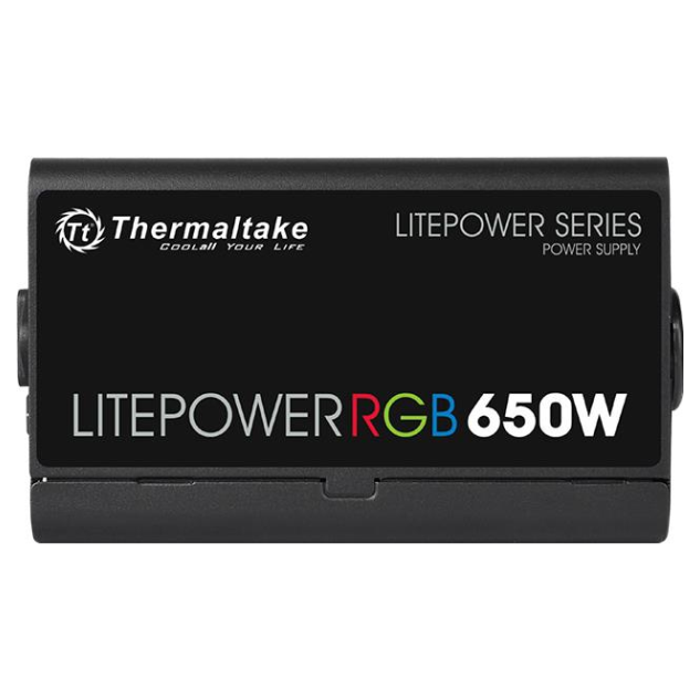 A large main feature product image of Thermaltake Litepower RGB - 650W 80PLUS ATX PSU