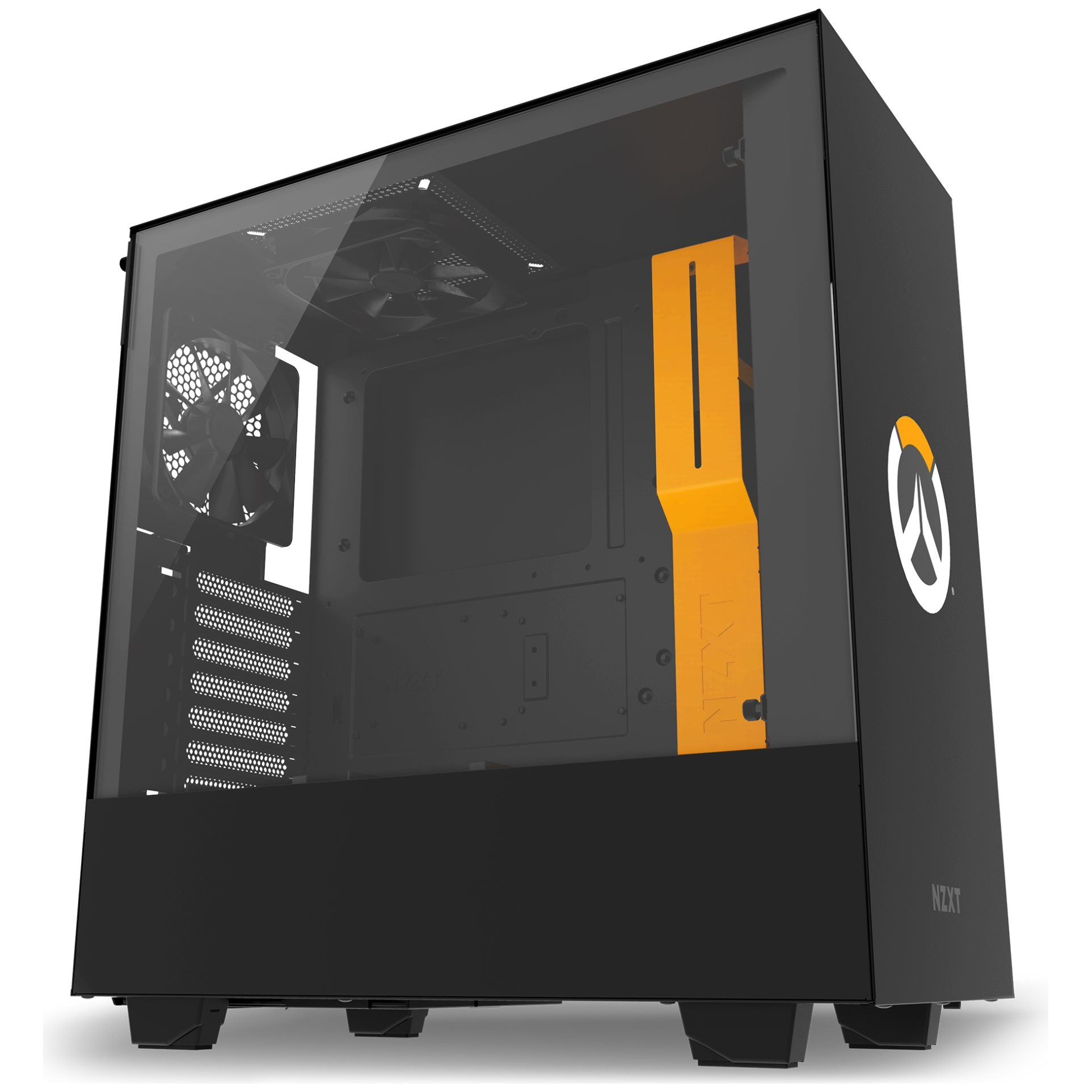 A large main feature product image of NZXT H500 Overwatch Edition Mid Tower Case w/ Side Panel Window