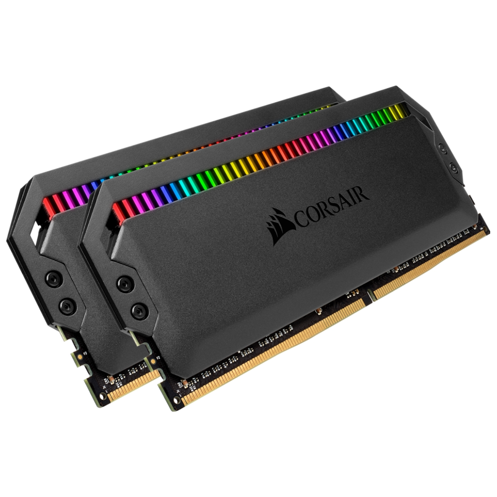 A large main feature product image of Corsair 16GB Kit (2x8GB) DDR4 Dominator Platinum RGB C16 3200MHz Ryzen Optimized - Black
