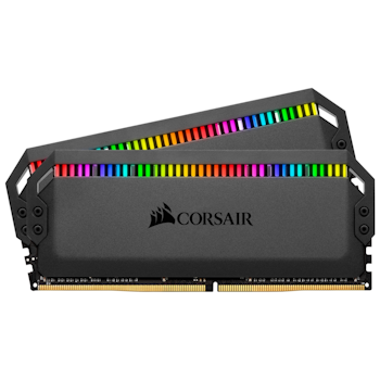 Product image of Corsair 16GB Kit (2x8GB) DDR4 Dominator Platinum RGB C16 3200MHz Ryzen Optimized - Black - Click for product page of Corsair 16GB Kit (2x8GB) DDR4 Dominator Platinum RGB C16 3200MHz Ryzen Optimized - Black