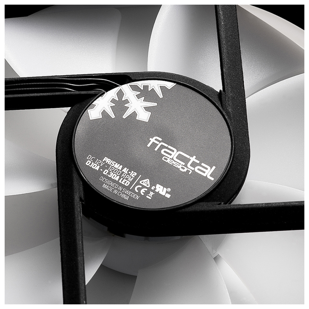 A large main feature product image of Fractal Design Prisma AL-12 120mm PWM Fan (Black)