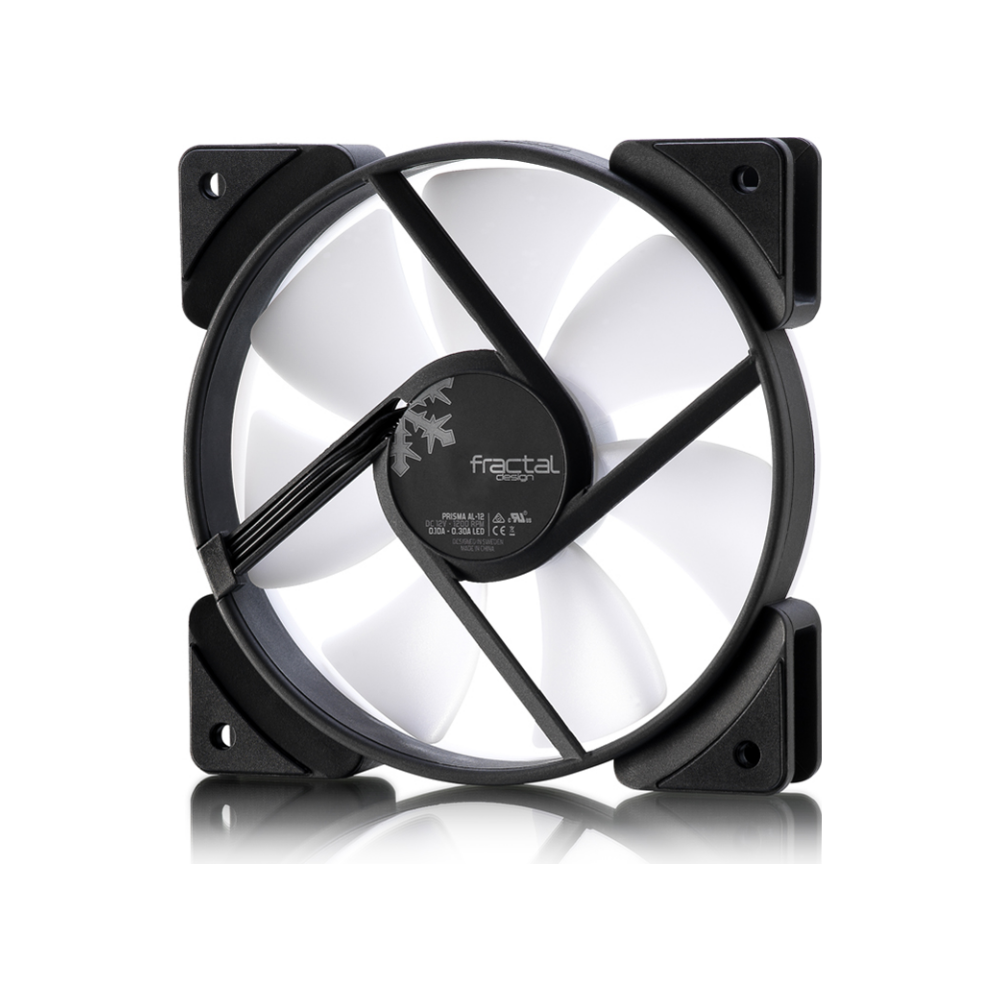 A large main feature product image of Fractal Design Prisma AL-12 120mm PWM Fan 3-Pack (Black)