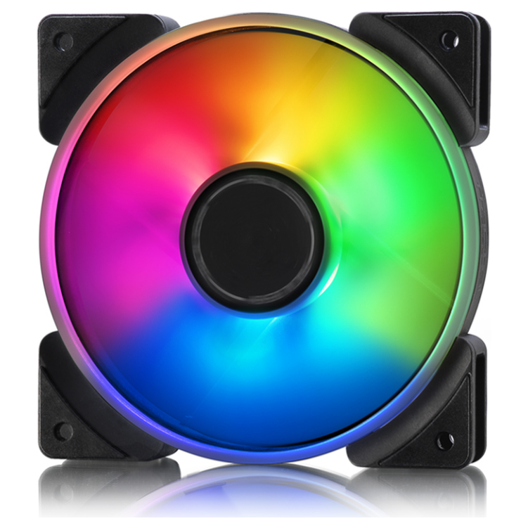 A large main feature product image of Fractal Design Prisma AL-14 ARGB 140mm PWM Fan 3-Pack (Black)