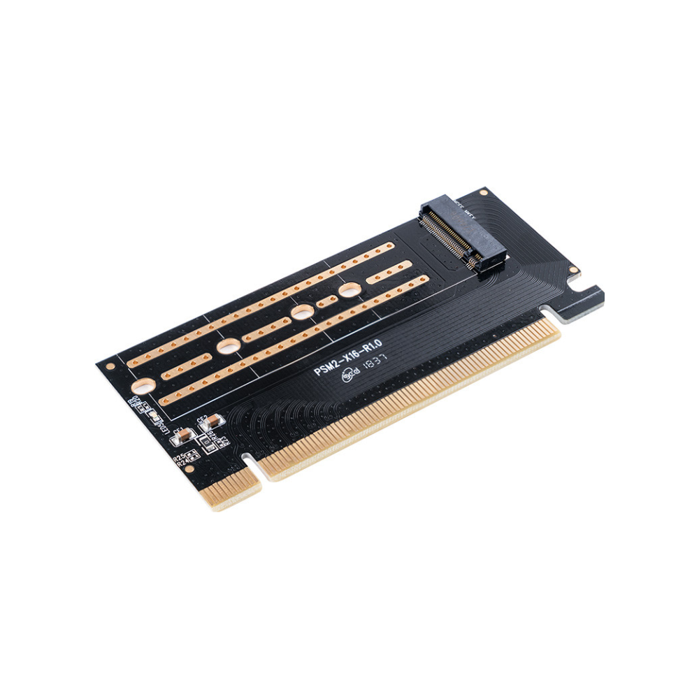A large main feature product image of ORICO M.2 NVMe to PCIe 3.0 x16 Expansion Card