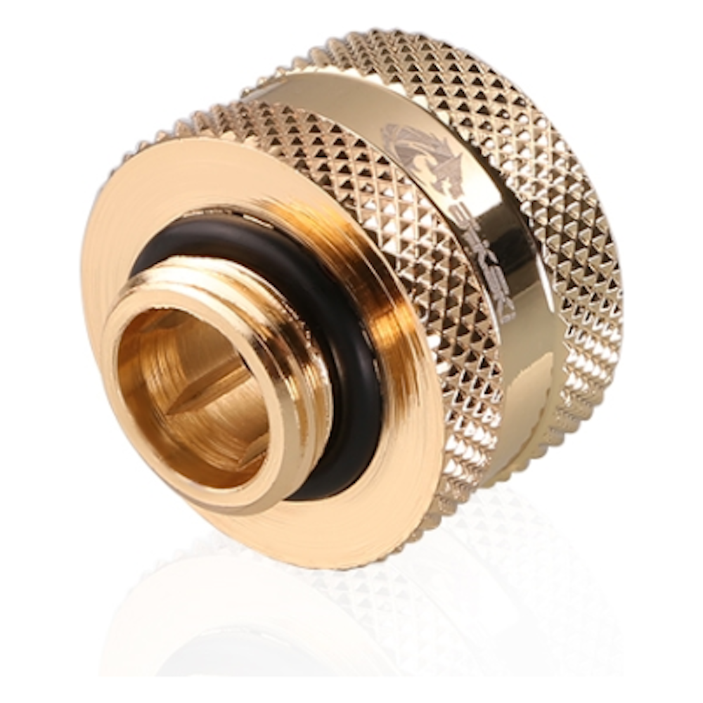A large main feature product image of Bykski G1/4 16mm Hard Tube Compression Fitting - Gold