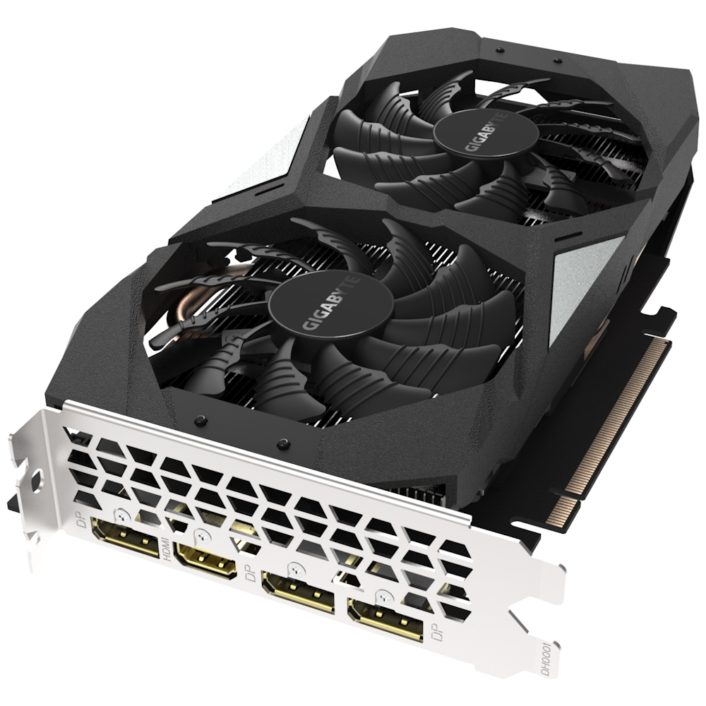 A large main feature product image of Gigabyte GeForce GTX 1660 OC 6GB GDDR5