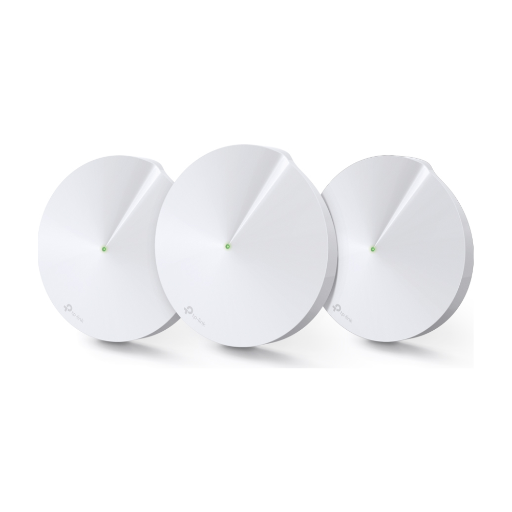 A large main feature product image of TP-Link Deco M5 AC1300 Whole Home Mesh Wi-Fi System - 3-Pack