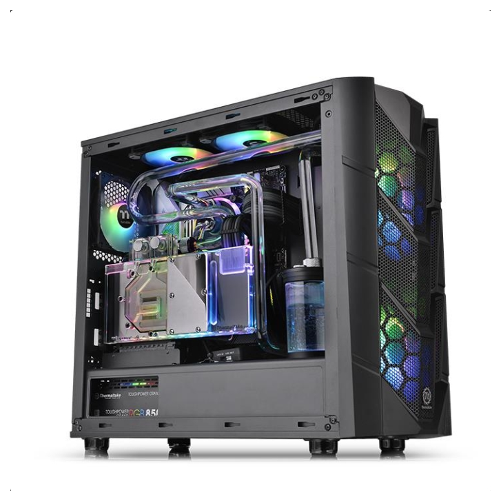 A large main feature product image of Thermaltake Commander C36 ARGB Mid Tower Case w/ Tempered Glass Panel 