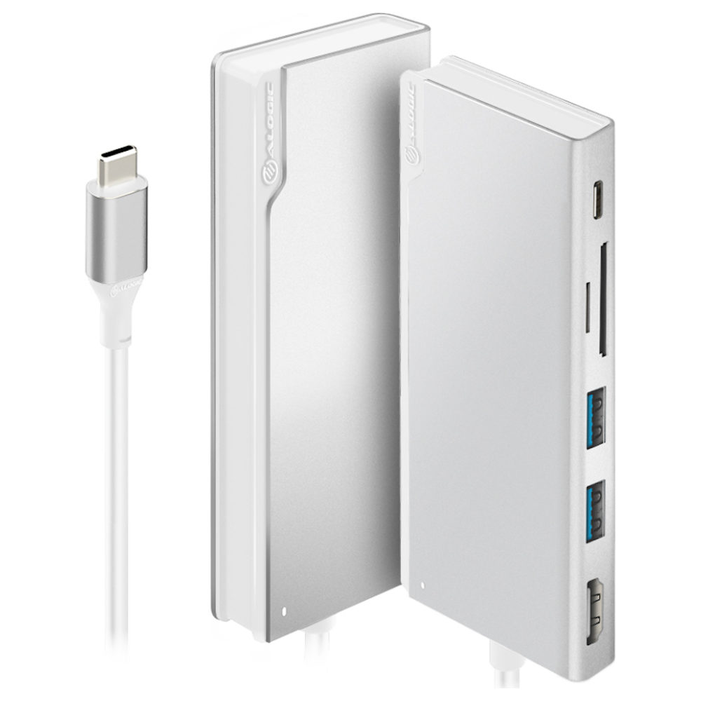 A large main feature product image of ALOGIC Ultra USB Type-C Universal Dock w/Power Delivery - Silver