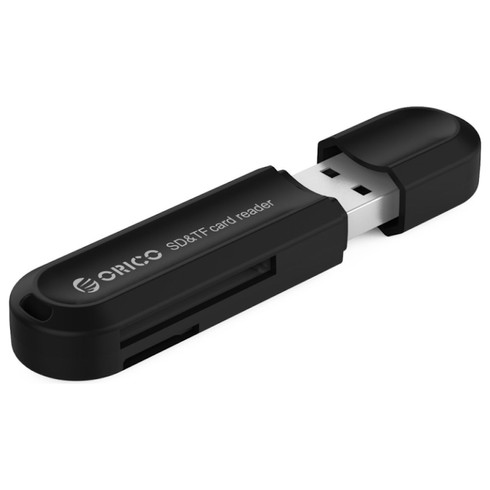 A large main feature product image of ORICO USB3.0 TF/SD Card Reader Black